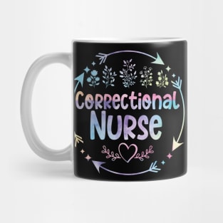 Correctional Nurse cute floral watercolor Mug